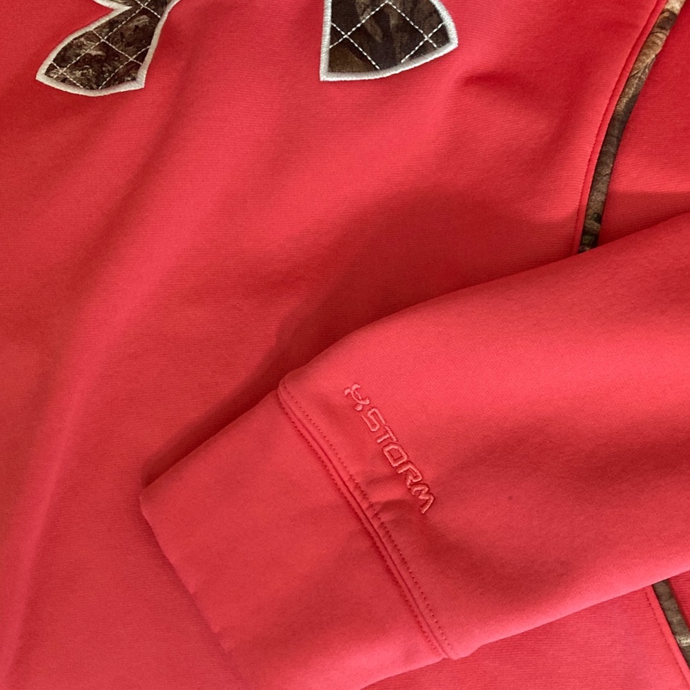 Under Armour Vibrant Pink Hoodie with Camo Logo - Picture 6 of 8